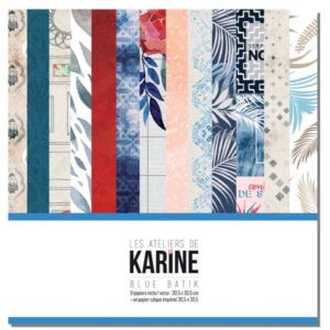 Collection 30,5x30,5 cm - Blue batik - Les ateliers de Karine