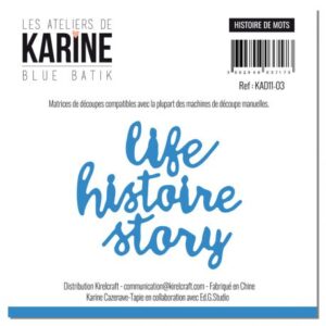 Dies histoire de mots - Blue batik - Les ateliers de Karine
