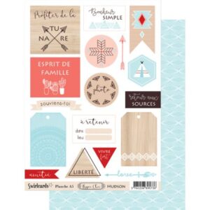 Planche d'étiquettes - Hippie chic - Swirlcards