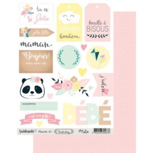 Planche d'étiquettes - Tenderling - Swirlcards