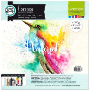 Papier aquarelle smooth - 300g - 30,5 x 30,5 cm - 5 feuilles
