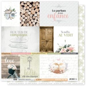 Papier 30,5 x 30,5 cm - Bienvenue chez moi - Les ateliers de Karine