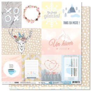 Papier 30,5 x 30,5 cm - Douceur hivernale - Les ateliers de Karine