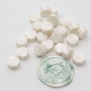 Pastilles de cire à cacheter - Blanc nacré - DIY & cie