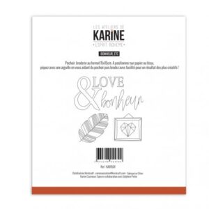 Pochoir à broder - bonheur, etc - Esprit bohème - Les ateliers de Karine