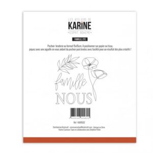 Pochoir à broder - famille, etc - Esprit bohème - Les ateliers de Karine