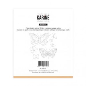 Pochoir à broder - Butterflies - Bienvenue chez moi - Les ateliers de Karine