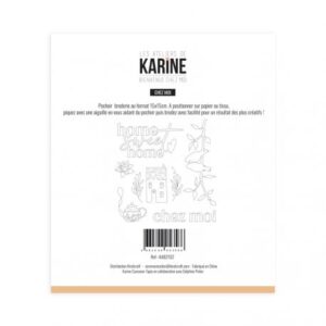 Pochoir à broder - Chez moi - Bienvenue chez moi - Les ateliers de Karine