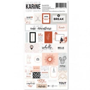 Planche d'étiquettes - Esprit bohème - Les ateliers de Karine