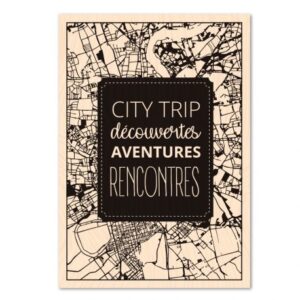 Tampon bois - Road trip - Correspondances - Les ateliers de Karine