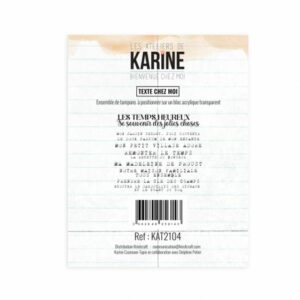 Tampon clear - Texte chez moi - Bienvenue chez moi - Les ateliers de Karine