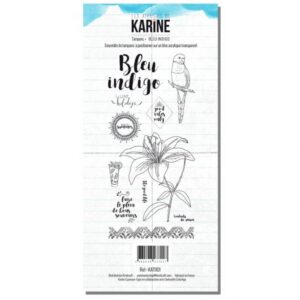 Tampon clear - Bleu indigo - Blue batik - Les ateliers de Karine