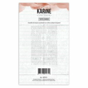 Tampon clear - Textes choisis - Esprit bohème - Les ateliers de Karine