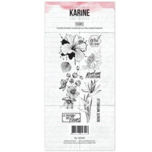 Tampon clear - Fleurs - Long courrier - Les ateliers de Karine