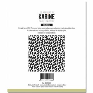 Pochoir - Feuilles - Cahier d'automne - Les ateliers de Karine