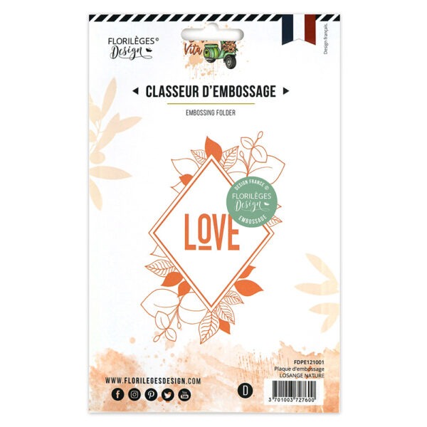 Claseur d'embossage - Losange nature - Dolce Vita - Florilèges Design