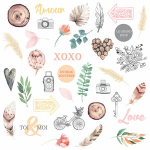 Die cuts calque - Romance - Les ateliers de Karine