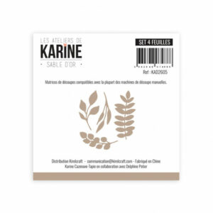 Dies - Set 4 feuilles - Sable d'or - Les ateliers de Karine
