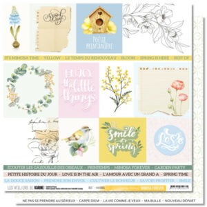 Papier 30,5 x 30,5 cm - Mimosa forever - n°1 - Les ateliers de Karine