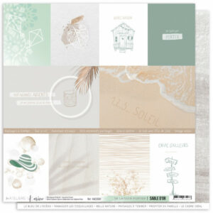 Papier 30,5 x 30,5 cm - n°1 - Sable d'or - Les ateliers de Karine