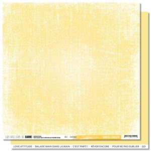 Papier 30,5 x 30,5 cm - Back to basic - n°12 - Mimosa forever - Les ateliers de Karine