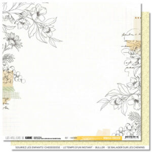 Papier 30,5 x 30,5 cm - Mimosa forever - n°4 - Les ateliers de Karine