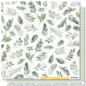 Papier 30,5 x 30,5 cm - Mimosa forever - n°5 - Les ateliers de Karine