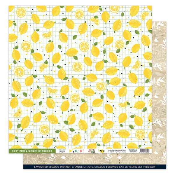 Papier 30,5 x 30,5 cm - Dolce vita - n°2 - Florilèges Design