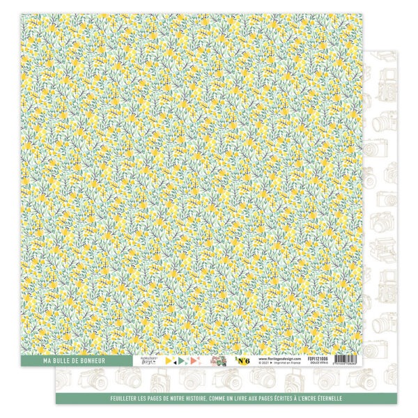 Papier 30,5 x 30,5 cm - Dolce vita - n°6 - Florilèges Design