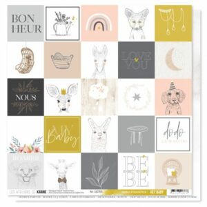 Papier 30,5 x 30,5 cm - Hey baby - Les ateliers de Karine