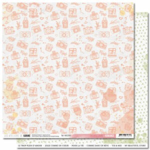 Papier 30,5 x 30,5 cm - n°3 - Romance - Les ateliers de Karine