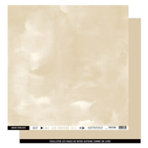 Papier 30,5 x 30,5 cm - n°34 - Beige blond - Dolce Vita - Florilèges Design