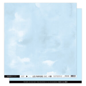 Papier 30,5 x 30,5 cm - n°38 - Bleu écume - Vue sur mer - Florilèges Design