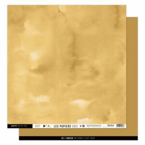 Papier 30,5 x 30,5 cm - n°19 - Jaune safran - Florilèges Design