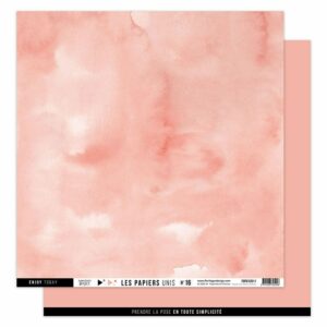Papier 30,5 x 30,5 cm - n°16 - Rose corail - Dolce Vita - Florilèges Design