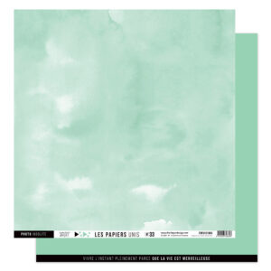 Papier 30,5 x 30,5 cm - n°33 - Vert opaline - Dolce Vita - Florilèges Design