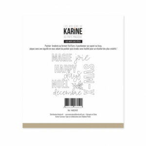 Pochoir à broder - Les mots des fêtes - Au pays magique - Les ateliers de Karine