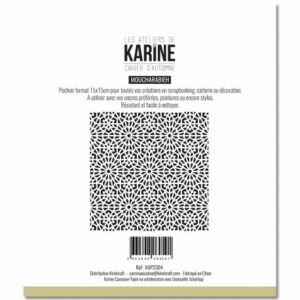 Pochoir - Moucharabieh - Cahier d'automne - Les ateliers de Karine