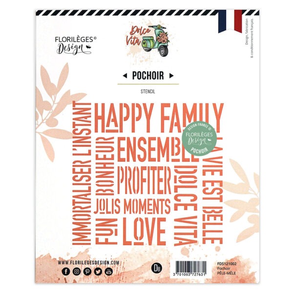 Pochoir - Pêle-mêle - Dolce Vita - Florilèges Design