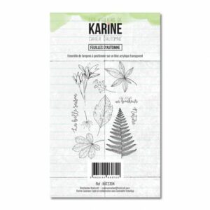 Tampon clear - Feuilles d'automne - Cahier d'automne - Les ateliers de Karine