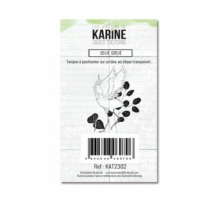 Tampon clear - Jolie grue - Cahier d'automne - Les ateliers de Karine
