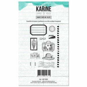 Tampon clear - Jamais sans ma valise - Carnet de route - Les ateliers de Karine