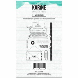 Tampon clear - Mes souvenirs - Carnet de route - Les ateliers de Karine