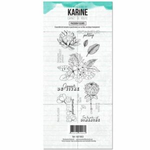 Tampon clear - Passion fleurs - Carnet de route - Les ateliers de Karine