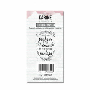 Tampon clear - Bonheur à partager - Romance - Les ateliers de Karine