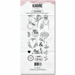 Tampon clear - Oui au bonheur - Romance - Les ateliers de Karine