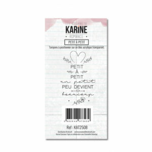 Tampon clear - Petit à petit - Romance - Les ateliers de Karine