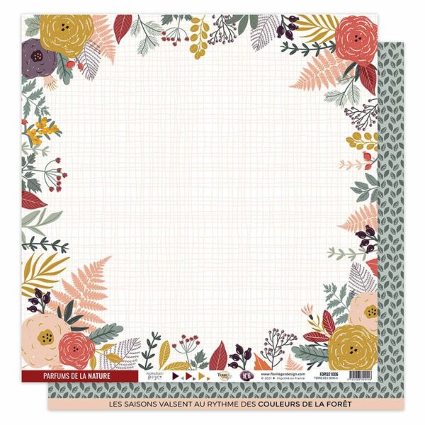 Papier 30,5 x 30,5 cm - Terre des sens - n°6 - Florilèges Design