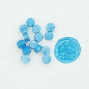 Pastilles de cire à cacheter - Bleu nacré - DIY & cie
