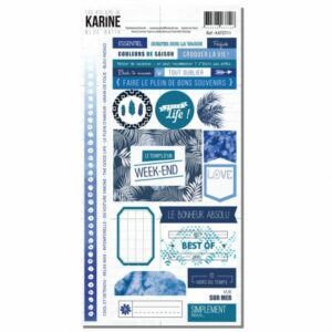 Planche d'étiquettes - Blue batik - Les ateliers de Karine